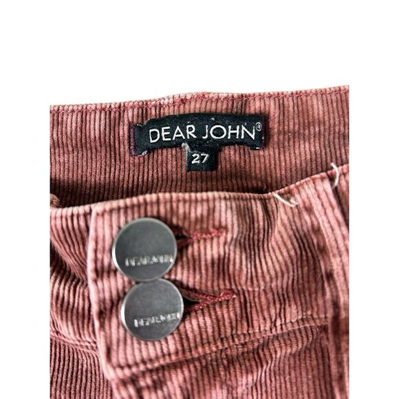 Dear John Gisele High Waisted Skinny Corduroy Jeans Pants Sz 27 Tea Rose Stretch - Picture 3 of 7
